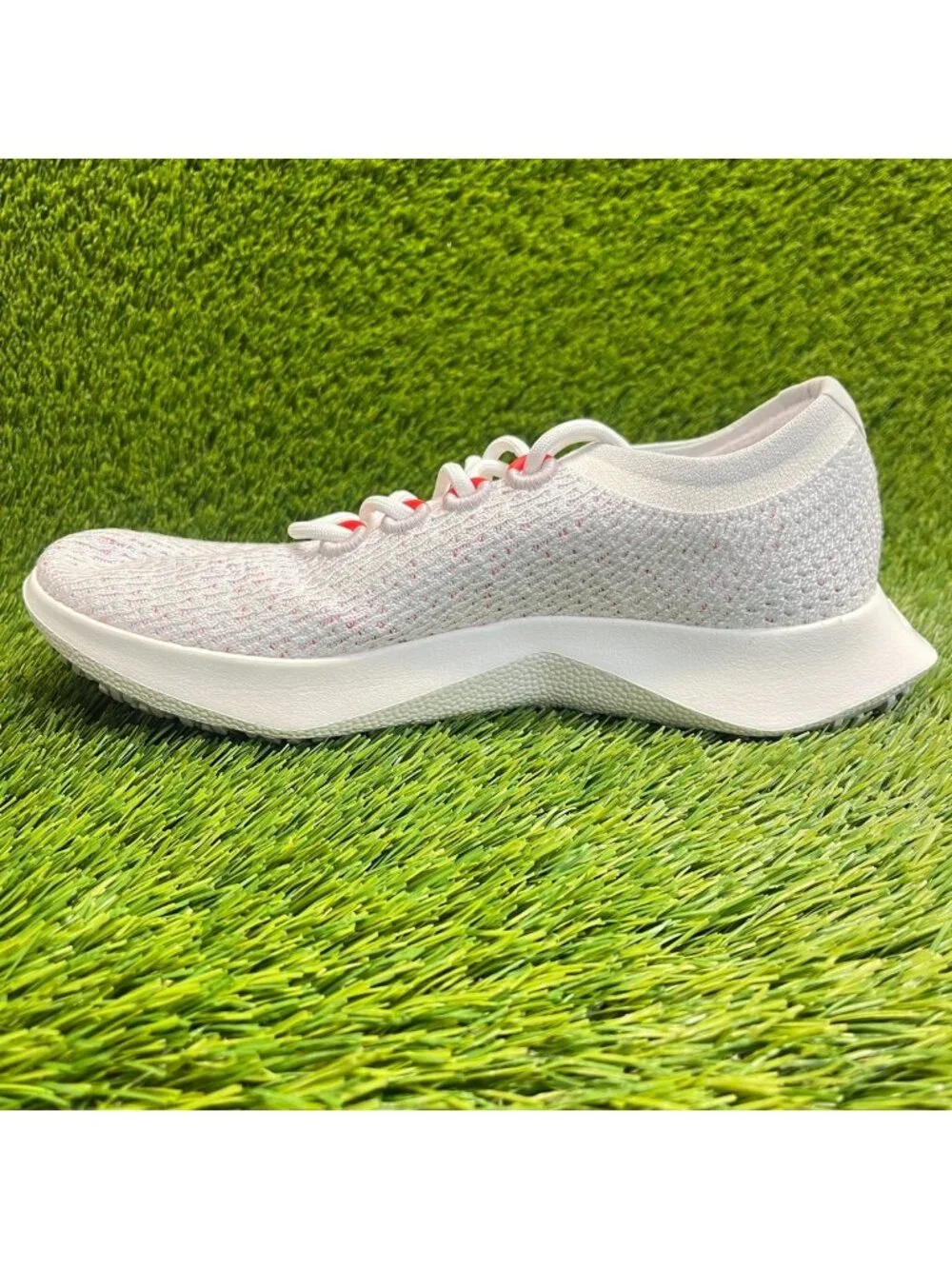 Allbirds Tree Dasher 2 Womens Size 10.5 White Red Running Walking Shoes Sneakers
